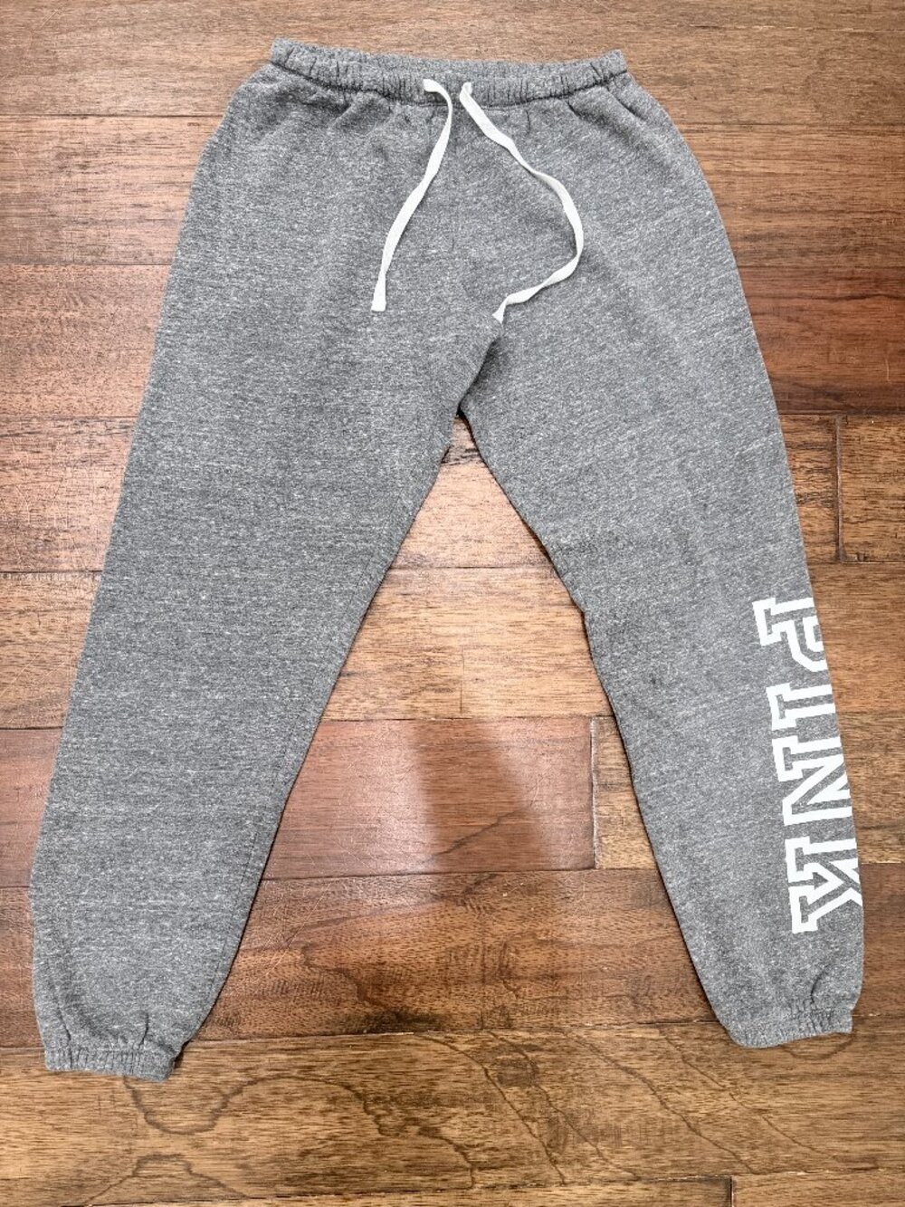 Victoria’s Secret PINK Jogger Sweatpants XS Gray Logo Fleece 2018